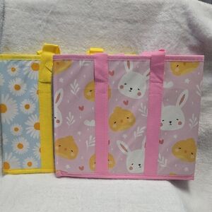 NWT Storage Bag- Flowers Or Bunnies 13x 9.5x 11